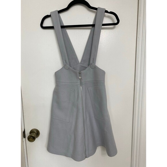 ONE MORE Pinafore Overall Acadamia Cottage Core Dress  A-Line Mini Patch Pockets - Picture 10 of 12